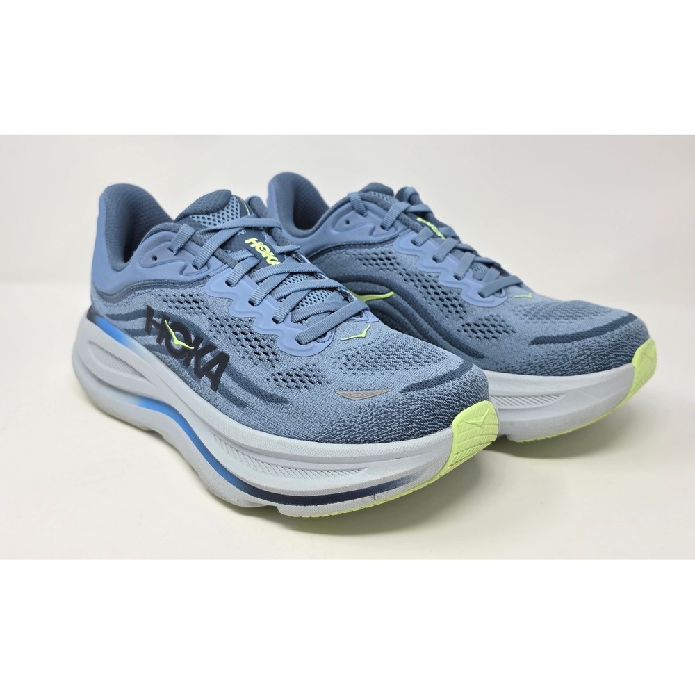 Hoka Bondi 9 Downpour/Thunder Cloud Blue Men's Running Shoes Size 7.5 2E